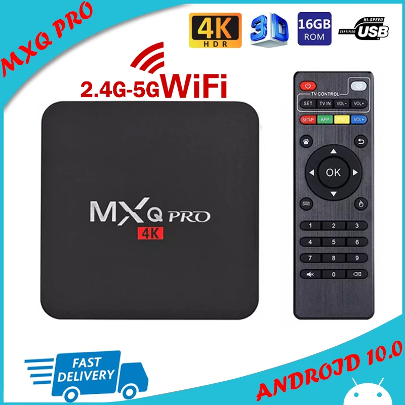 ТВ-приставка MXQ PRO 4K 5G RK3228A четырехъядерная 2 + 16/2 4 ГБ Wi-Fi 3D для смарт-ТВ Android 10 0 |