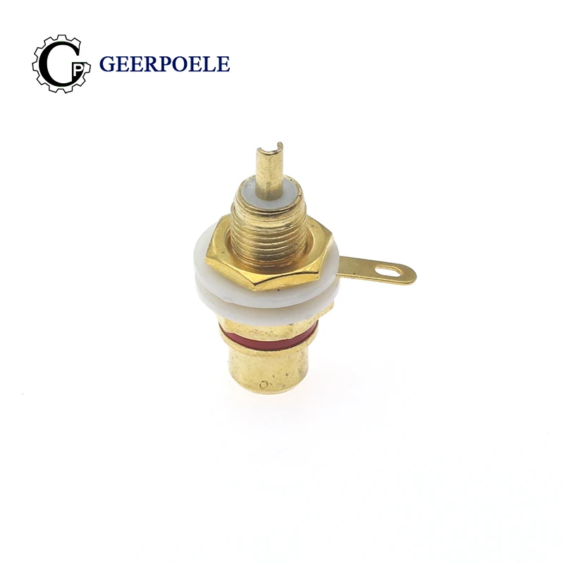

2 pcs/lot RCA Red Black Gold Plating AV Connectors Audio Plug Cold Pressure Solderless Electric DIY