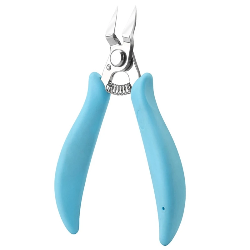 light blue 2 Профессиональные маникюрные щипцы для кутикулы из нержавеющей стали ножницы маникюрные щипчики Инструменты для педикюра щипцы кусачки резак - Цвет: light blue 2