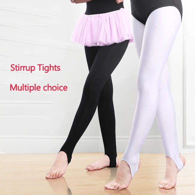 Girls Kids Ballet Stirrup Tights Pantyhose Child Dance Leggings Cotton  Spandex Yoga Gymnastics Dance Pants