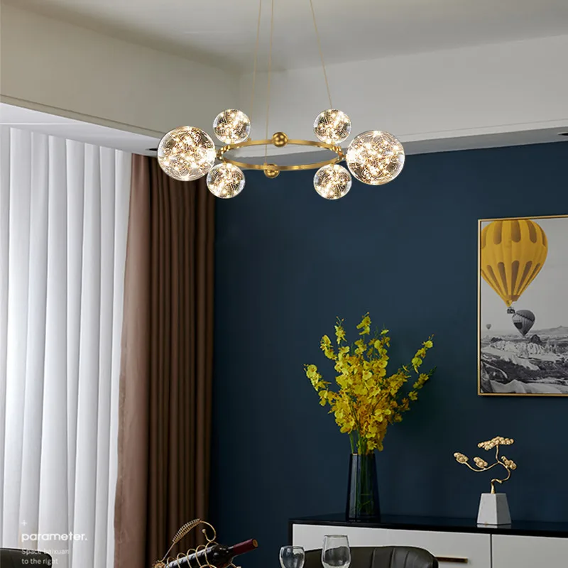 Новая Скандинавская постмодернистская гостиная столовая креативная стеклянная