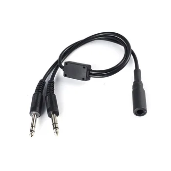 

Helicopter to Dual Earplug Adapter Cable For UFQ David Clark AVCOMM U174 1pc Accessory Practical New