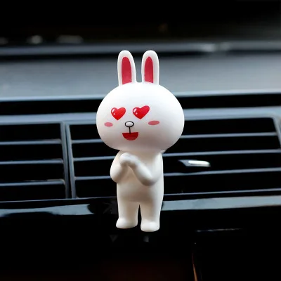 Милый коричневый медведь Can she rabbit держатель духов для автомобиля духи Кондиционер Выход ароматерапия предметы интерьера - Название цвета: E