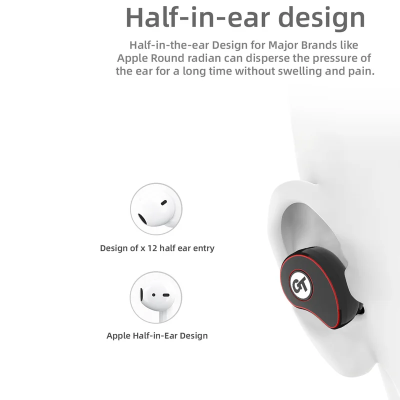 TWS Earphones Wireless Free Gift Hook Racing Patent Model IPX5 Waterproof Bluetooth 5 0 Headsets for IOS Iphone Android Earbuds