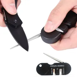 EDC aiguisoir de couteaux en céramique, outil de poche pliant multifonctionnel en acier au tungstène pour le Camping et la randonnée 