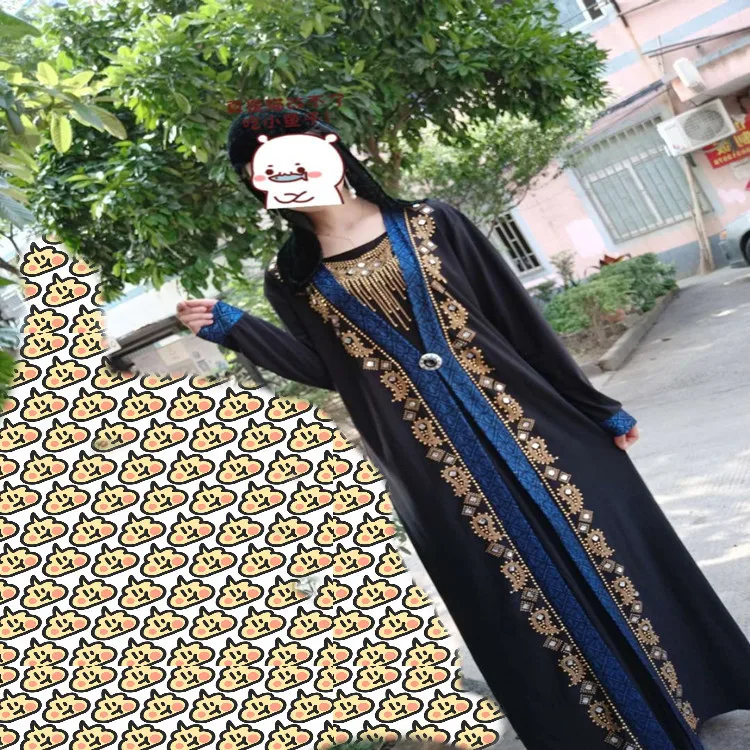 Мусульманский бисероплетенный хлопковый кардиган abaya вечернее платье кимоно длинные халаты Jubah Дубай Ближний Восток Рамадан Арабские исламские костюмы