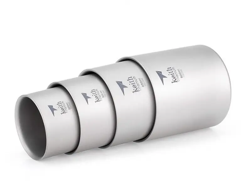 Набор из 4 кружек с двойными стенками Keith titanium Ti3501