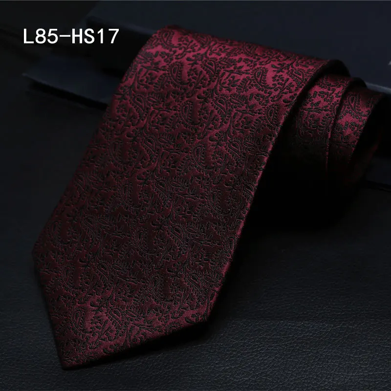 L85-HS17 Прямая с фабрики мужские полосатые жаккардовые шелковые галстуки на заказ логотип - Цвет: L85-HS17
