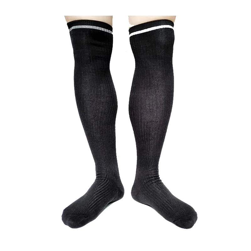 Men Sexy Long Socks Stocking Black Cotton Over Knee Gentlemen Formal