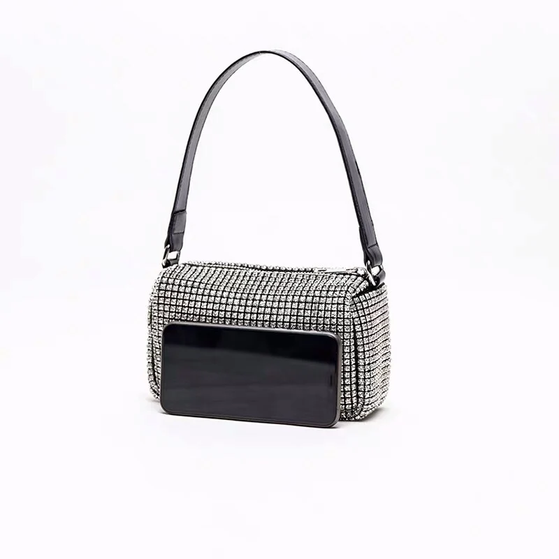 Роскошные вечерние сумки дизайнерские подушки Tote сумки новейшая женская сумка Модный Блестящий Кристалл сумка на плечо Шикарная полная Сумка-клатч со стразами