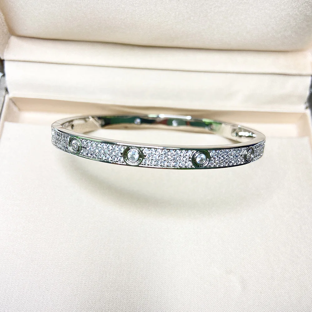 Bangle Bracelet Screw Fashion Luxury Women Men's Bracelets Inlaid Fashion Party Classic Style Couple Bracelet