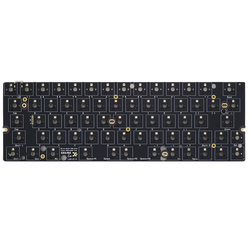 Gk64 gk64x печатная плата механическая клавиатура rgb smd переключатель светодиоды usb