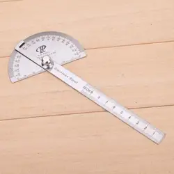 Rapporteur d'angle à 180 degrés en acier inoxydable, règle de mesure rotative, outils de travail du bois pour mesurer les Angles 