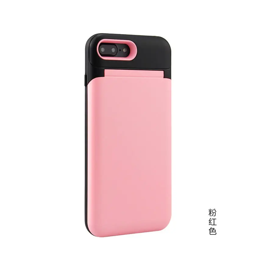 Модный зеркальный чехол для телефона для iPhone 6, 6 S, 7, 8 Plus, флип-чехол для карт, мягкий чехол для телефона, TPU чехол для samsung S9 plus, пара - Цвет: For iPhone 7 8