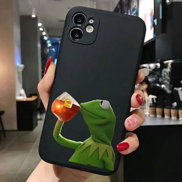 Funny Cute pet kermit The Frog Memes Phone Case For iPhone 13 pro 12 Pro 11 pro Max 6 6S 8 7 Plus X XR XS MAX TPU Silicone Cover TPU A1754