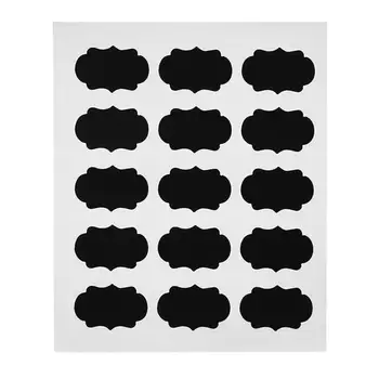 

15pcs Removable Waterproof Blackboard Sticker Label for Jars Glass Bottle Kids