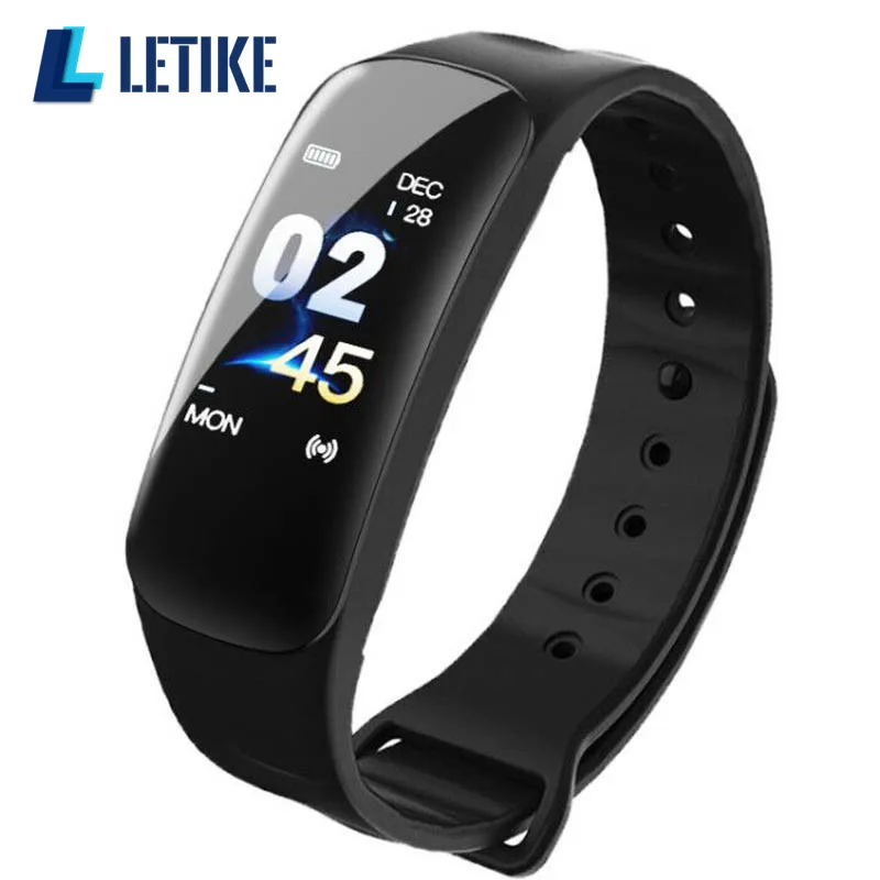 Letike C1Plus, умный браслет, цветной экран, измеритель артериального давления, спортивные часы, фитнес-трекер, смарт-браслет, спортивный для Android IOS