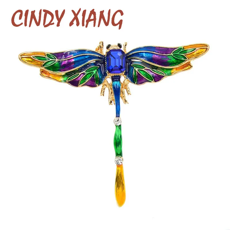 Женская Брошь Стрекоза CINDY XIANG разноцветная эмалированная брошь в форме