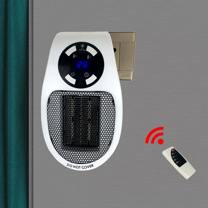  22%Remote Electric Handy Heater 10A 220V 500W Fast Heating Mini Desktop Wall Stove Radiator Warmer 