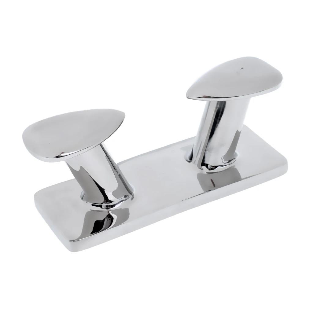 149mm Premium 316 Stainless Steel Double Horn Bollard Cleat for Marine Boat Trailer Mooring