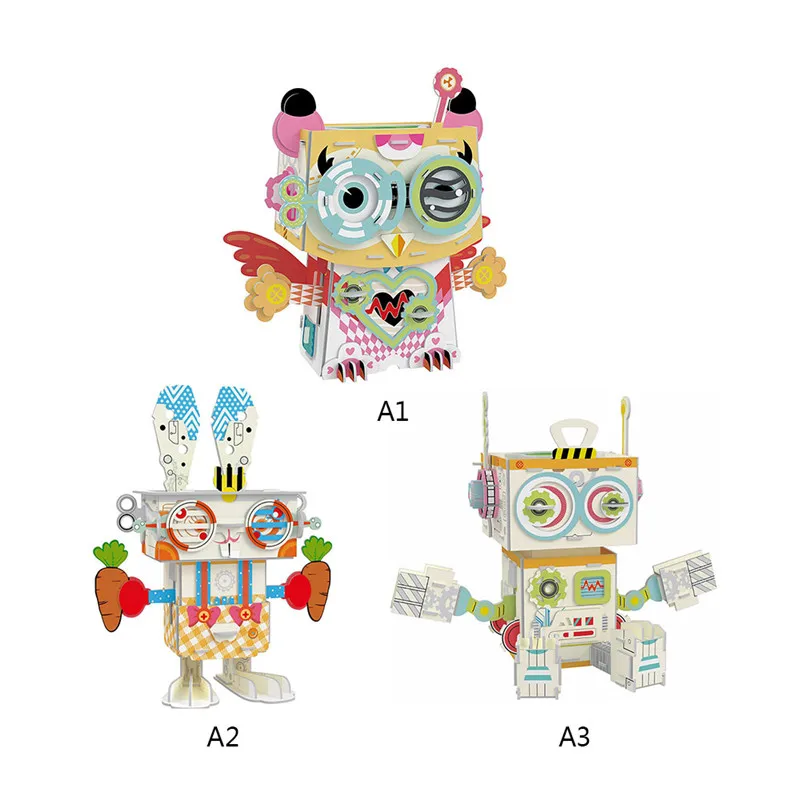 

Children's 3D Puzzle Potted Power Puzzle Toy DIY Manual Fun Cartoon Paper Assembled Puzzle
