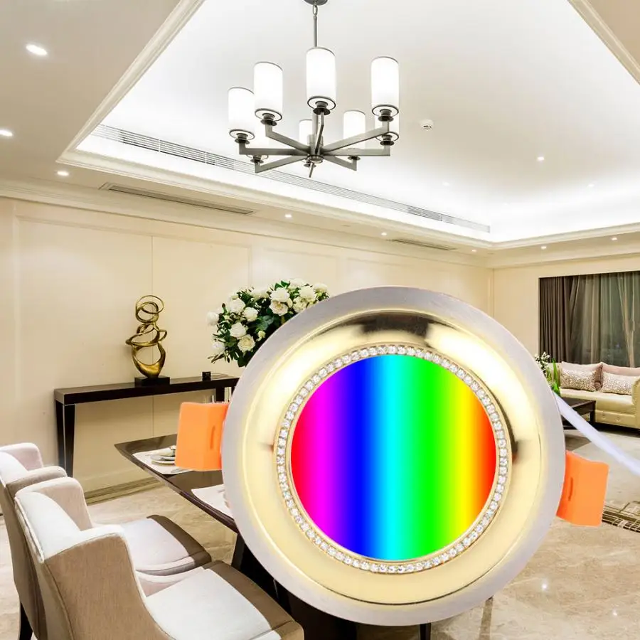 

AC 85-265V LED Downlight Smart Multi Color Changeable With Wifi Smartphone Intelligent Voice Device Control Lighting