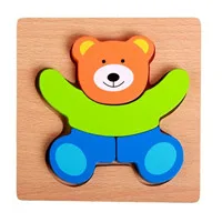 Трехмерная красочная деревянная головоломка, развивающие игрушки, развивающая детская игрушка, Детская Развивающая игра-головоломка для раннего обучения - Цвет: as picture
