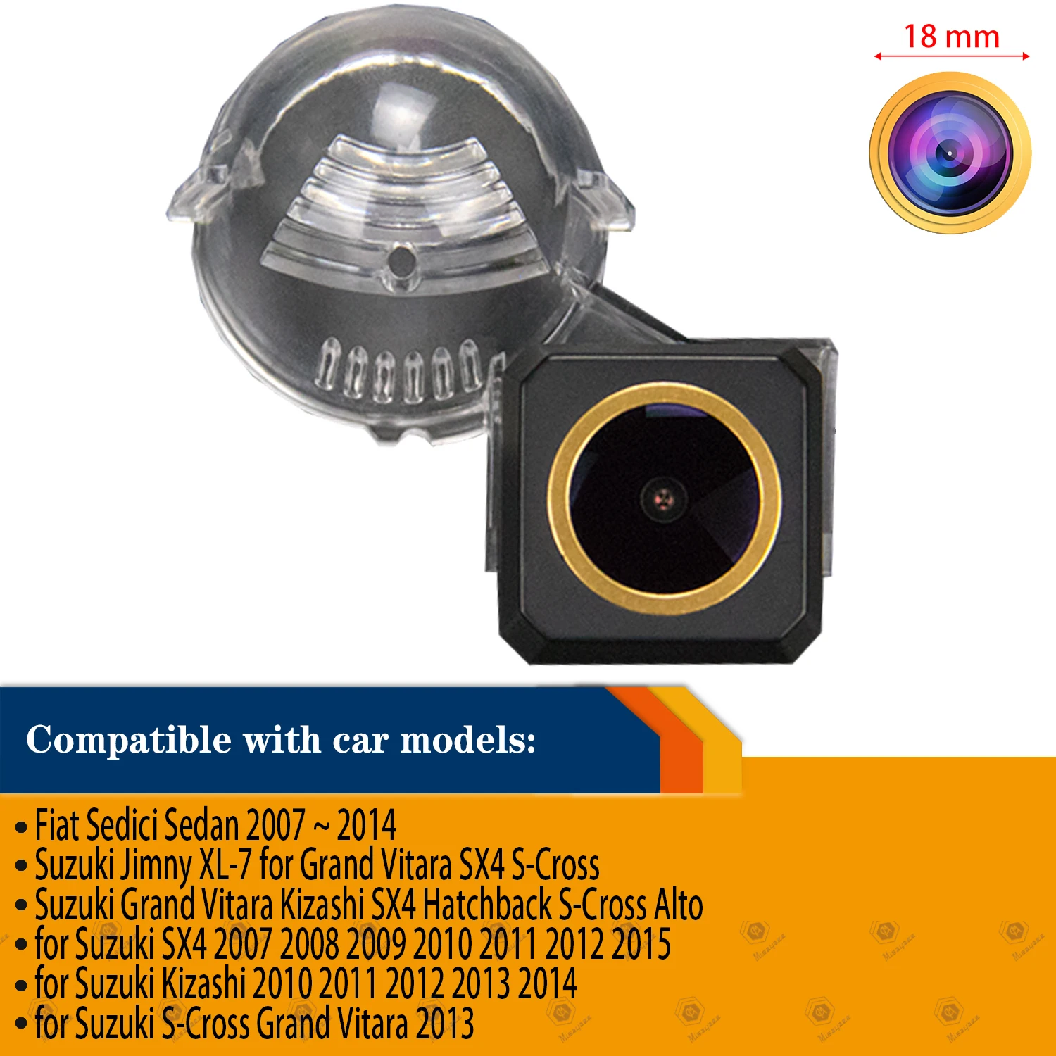 

HD 1280x720p Golden Camera Car Rear View Camera Reversing Backup Camera for Suzuki Jimny XL-7 Grand Vitara SX4 SX-4 S-Cross