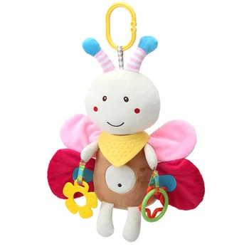 

2pcs Plush Toy Soft Creative Multifunctional Comfortable Adorable Cartoon Bee Toy Bee Doll for Baby Infant Kids