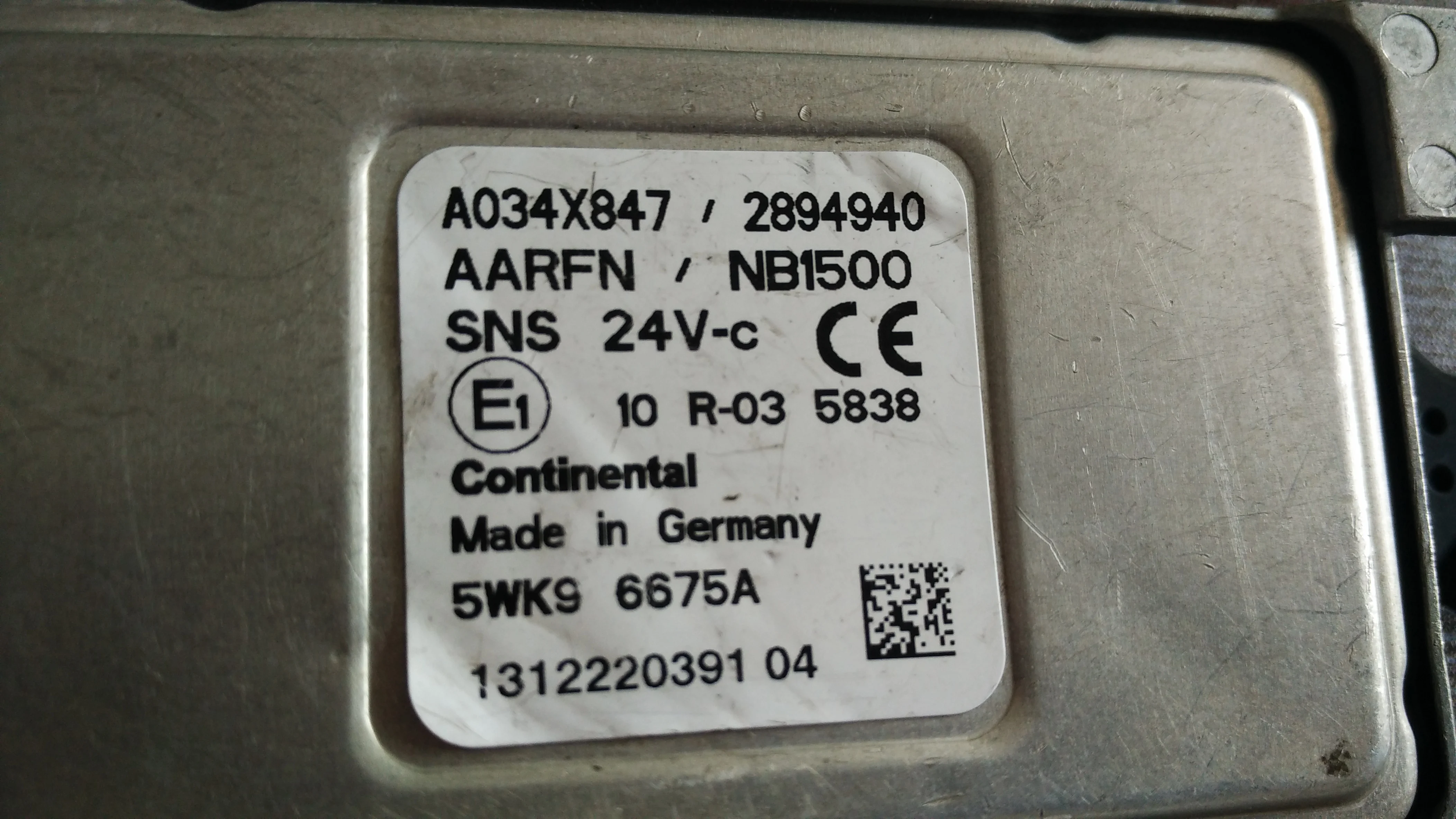 Made in China 24V outlet Nitrogen Oxide NOX Sensor 2894940