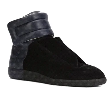 AS THE PICTURE Mens Casual Shoes Hook& Loop Celebrity Men Fashion Sneakers Shoes Lace Up High Top Male Leisure Shoes Spring Autumn Size 38-46 - Цвет: AS THE PICTURE