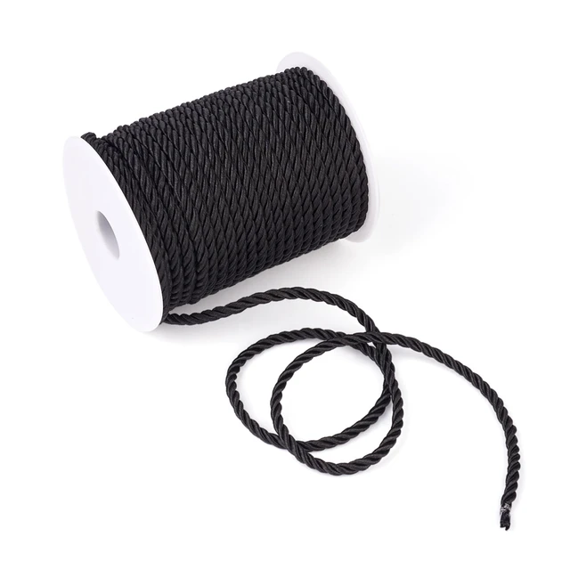 5mm 3-Ply Twisted Cord Rope Polyester Cords Binding Rope Trim