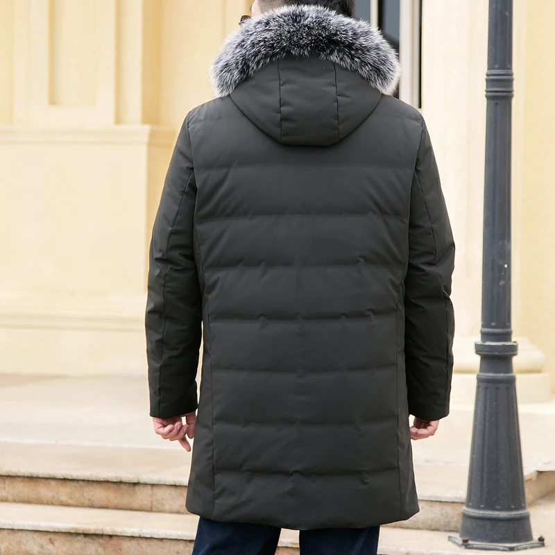 Плюс Размеры 5XL 6XL 7XL осень-зима пуховик Для Мужчин's Куртка–пуховик на 90% белом утином пуху Для Мужчин's Parker теплая куртка-пуховик