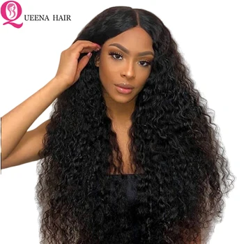 

Kinky Curly Lace Front Wig Afro Transparent HD Lace Frontal Human Hair Wig Pre Plucked front Lace Wigs For Black Women Remy Hair