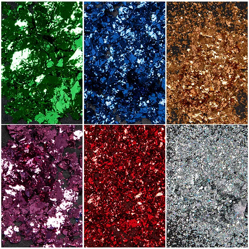 1 Box Nail Glitter Powder Dust Flakies irregular Sequins Rose Gold Silver Super Shining 0.5g Nail Art Manicure Decoration Dust