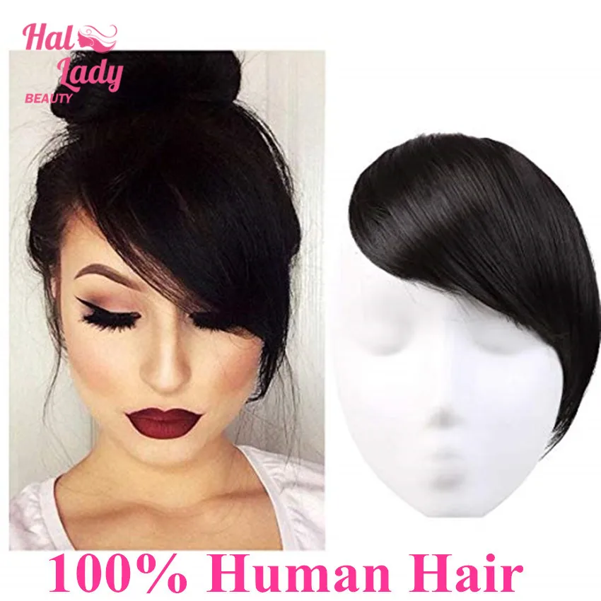 Halo Lady Beauty волосы на заколках челки бахрома накладные полная широкая сторона