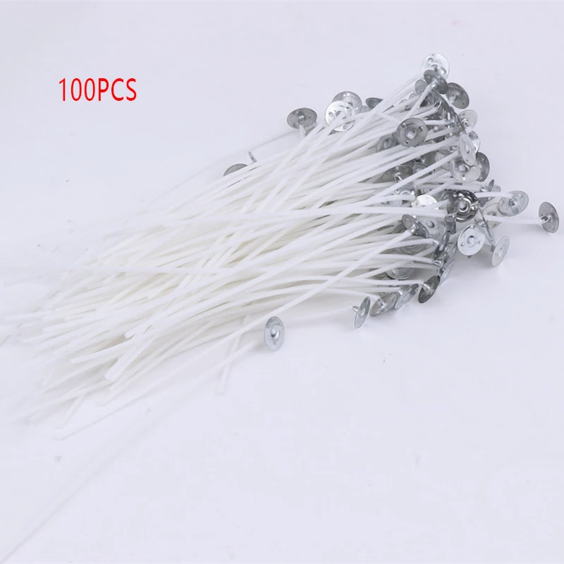 Description Picture 3 of item100pcs/Bag White Brown Pure Cotton Soybeans Core Candles Smokeless Wicks 2mm And 15/20cm Candle Making Supplies Accessories