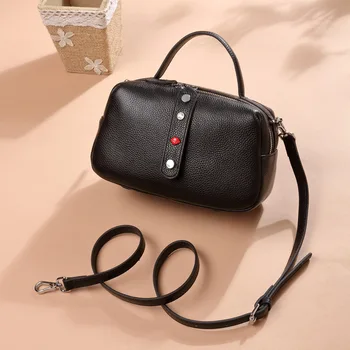 

Square Sling Bag Women's Leather Bags Full-Grain Leather Fashion Laptop Shoulder Women's Cross-Body Bag Luxury