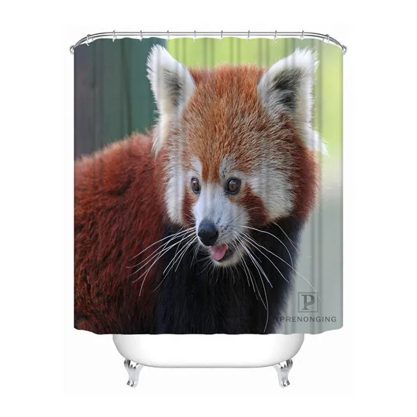 Shower Curtain Пользовательские красные панды Водонепроницаемый Ванная комната приемлемая занавеска из полиэстеровой ткани занавеска для ванной#180318-08 - Цвет: Shower Curtain