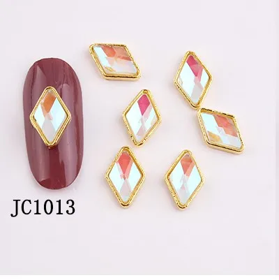 100pcs/bag Nail Crystal Rhinestones Flat AB Color 3D Charming Rhinestone 6x12/10x7.5mm Luminous Nails Glitter Stone Decoration - Цвет: 3
