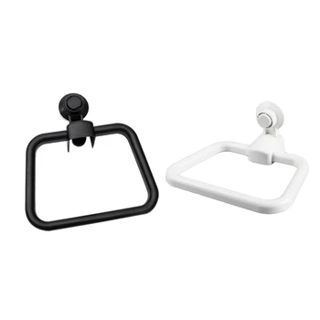 

Towel Ring Vacuum Strong Suction Cup Punch Free Kitchen Towel Hook Household No Trace Storage Shelf