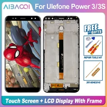 AiBaoQi 6,0 дюймовый сенсорный экран+ 2160X1080 ЖК-дисплей+ рамка в сборе для Ulefone power 3/power 3s Phone