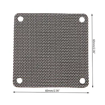 

5PCS PVC Fan Dust Filter PC Dustproof Case Cuttable Computer Mesh Cover 60mm Mesh Black