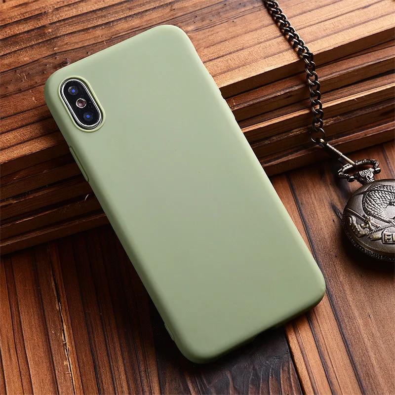 Матовый чехол карамельного цвета для сотового телефона Apple iPhone 7 8 6 s Plus 5