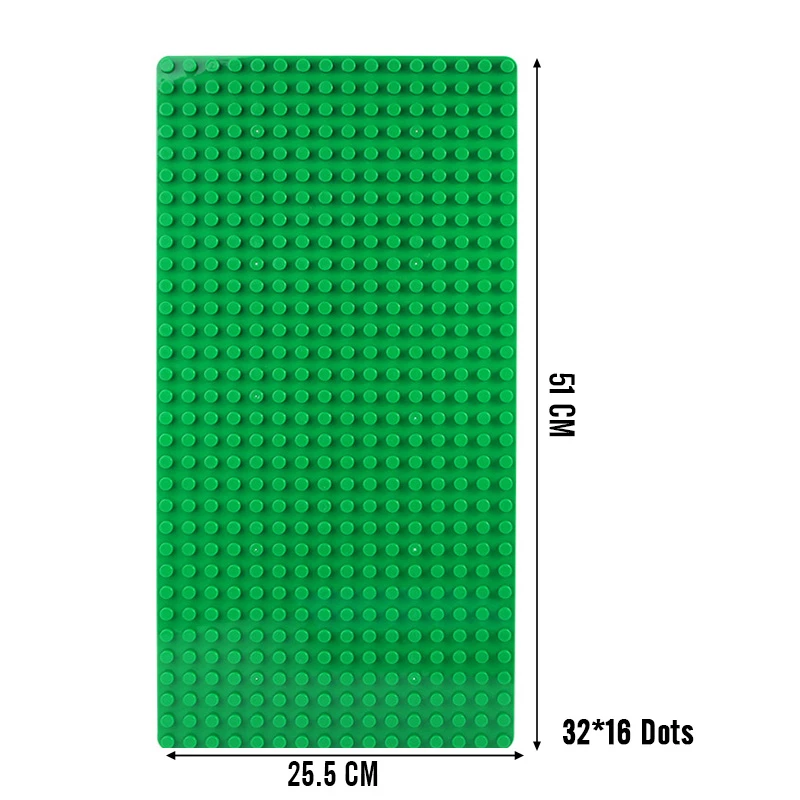 768 Duploe большие кирпичи Базовая пластина 16*32 24*24 32*24 точки опорная пластина DIY строительные блоки игрушки для детей Совместимые Duplos 5 видов цветов - Цвет: 16X32 Dots Green3