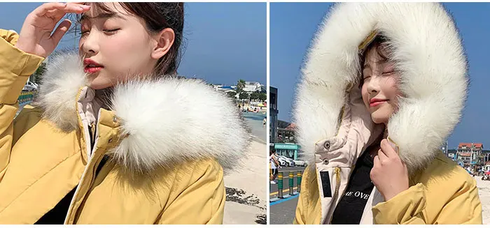 Большой натуральный Лисий мех с капюшоном зимняя куртка для женщин парки Толстые парки теплый пояс завязывать зимнее пальто