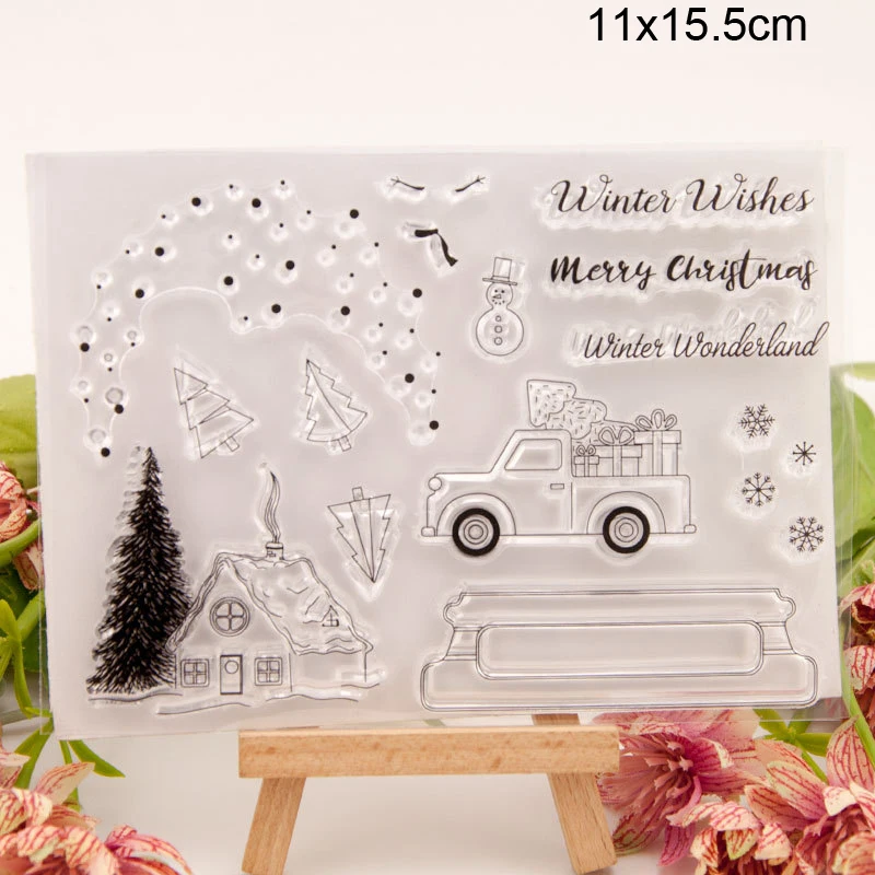 Winter Wishes Car Clear Stamps