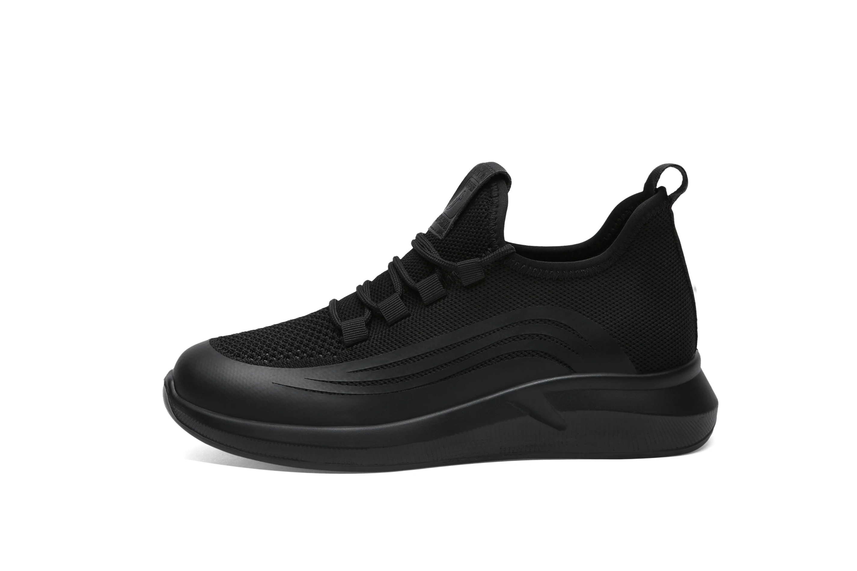 Pure black sports shoes women running new spring and summer wild breathable casual travel shoes