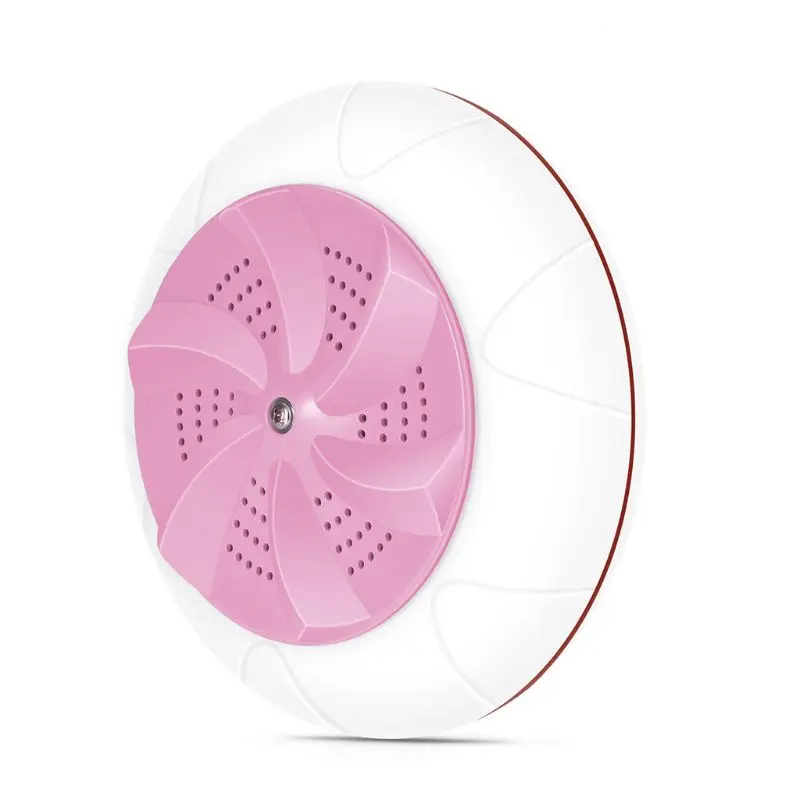Мини Портативная Ультразвуковая вибрационная стиральная машина, удалитель пятен, USB ультразвуковая стиральная машина для чистки белья, турбинная стиральная машина для Tr - Цвет: Pink