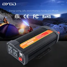 

BYGD 500W DC 12V to AC 110V Car Power Inverter 1000W Peak Dual US Outlets Socket USB Ports Charger Auto Power Converter Adapter